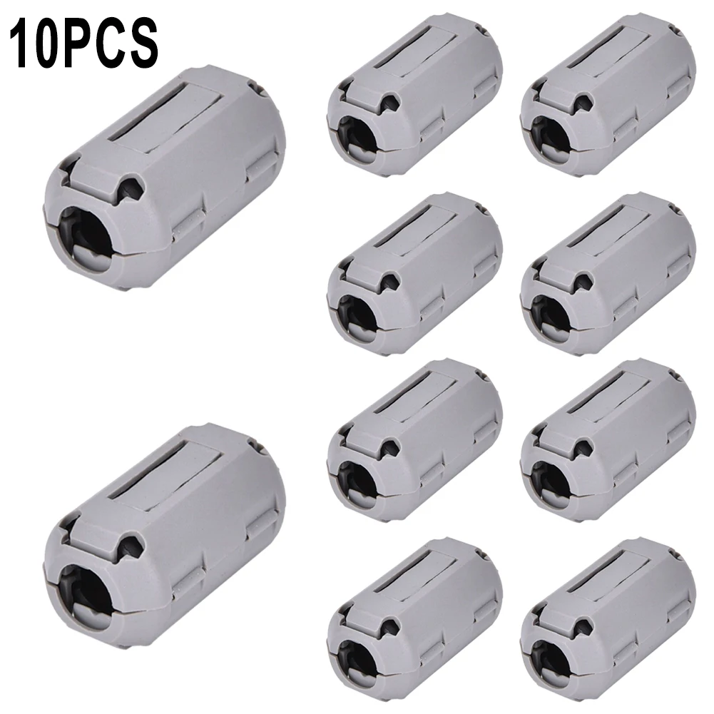 10pcs Toroidal Core Ferrite Bead Clip 5mm Ferrite Core Noise Suppressor Filter Ring Cable Clip RFI E-MI For Cable Power Cord