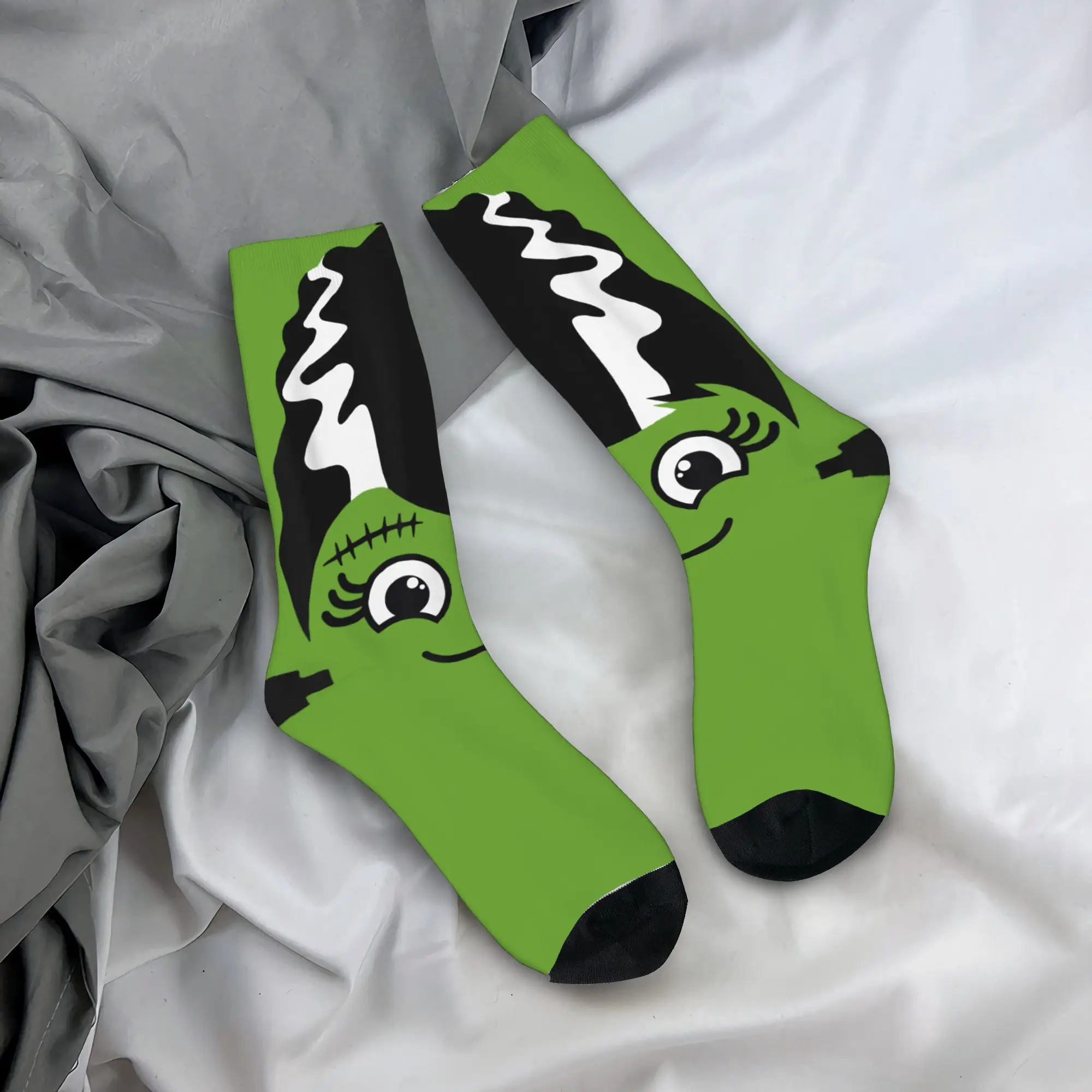 Braut von Frankenstein, süßes Monster, Halloween-Socken, Winterstrümpfe, elegante Herren, mittelweiche Socken, Radfahren, Anti-Schweiß-Socken