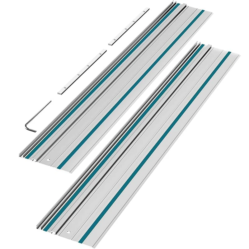1Set 80+80cm Track Saw Track Guide Rail Aluminum Extruded Guided Rails for Circular Saw Track Straight Cut DIY Woodworking Tools