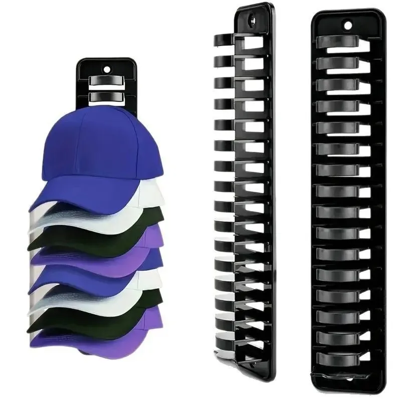 Desktop Baseball Cap Storage Rack, Integrated Plastic Hat Display Organizer, Space Saving Cap Holder for Tabletop