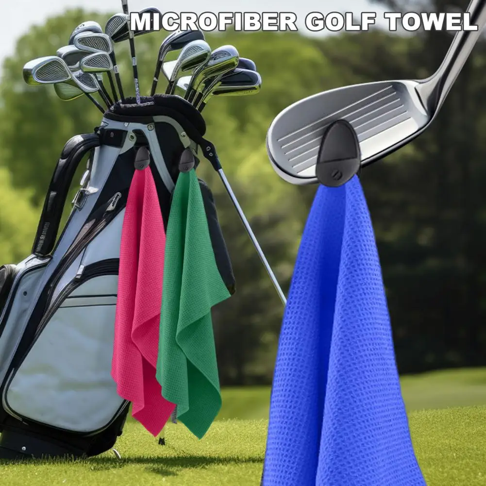 Golf Towel with Magnetic Patch Magnetic Golf Towel with Microfiber Cloth Waffle Pattern Design Strong Magnet for Golf for Men