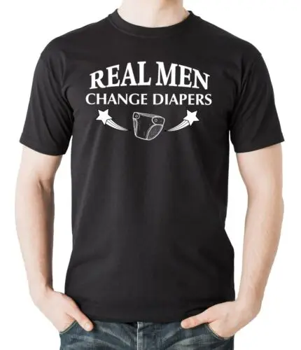 Real Men Change Diapers T Shirt Funny Gift For New Father Dad Maternity T-Shirt