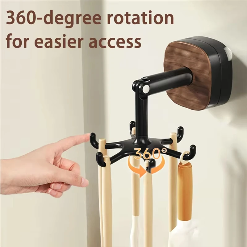 

Upgraded Rotatable 6-claw Hook 360° Seamless Punch Free Suction Cup Hook Kitchen Storage Hook Multi-purpose Bath Hooks ﻿