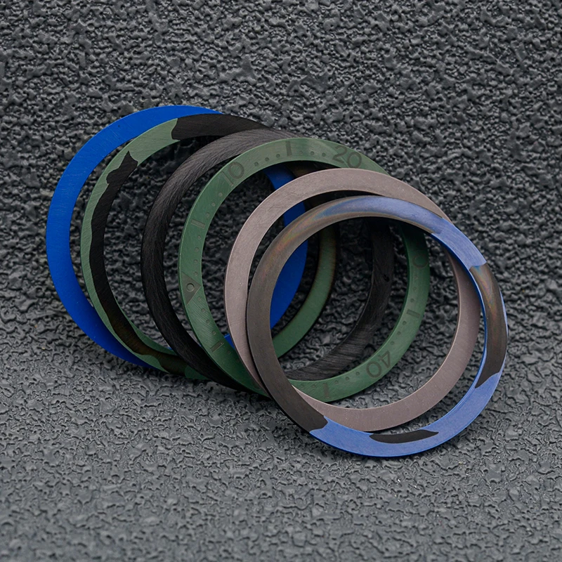 Mod 38*31.5mm Flat Ceramic Watch Bezel Insert Ring Fits for SKX007 SKX009 5 SRPD Submariner Divers Watch Case Replace Parts