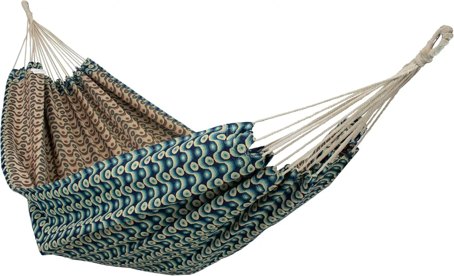 

Jacquard Double Hammo - Large 2-Person Hammo For Outdoors - Retro Waves
