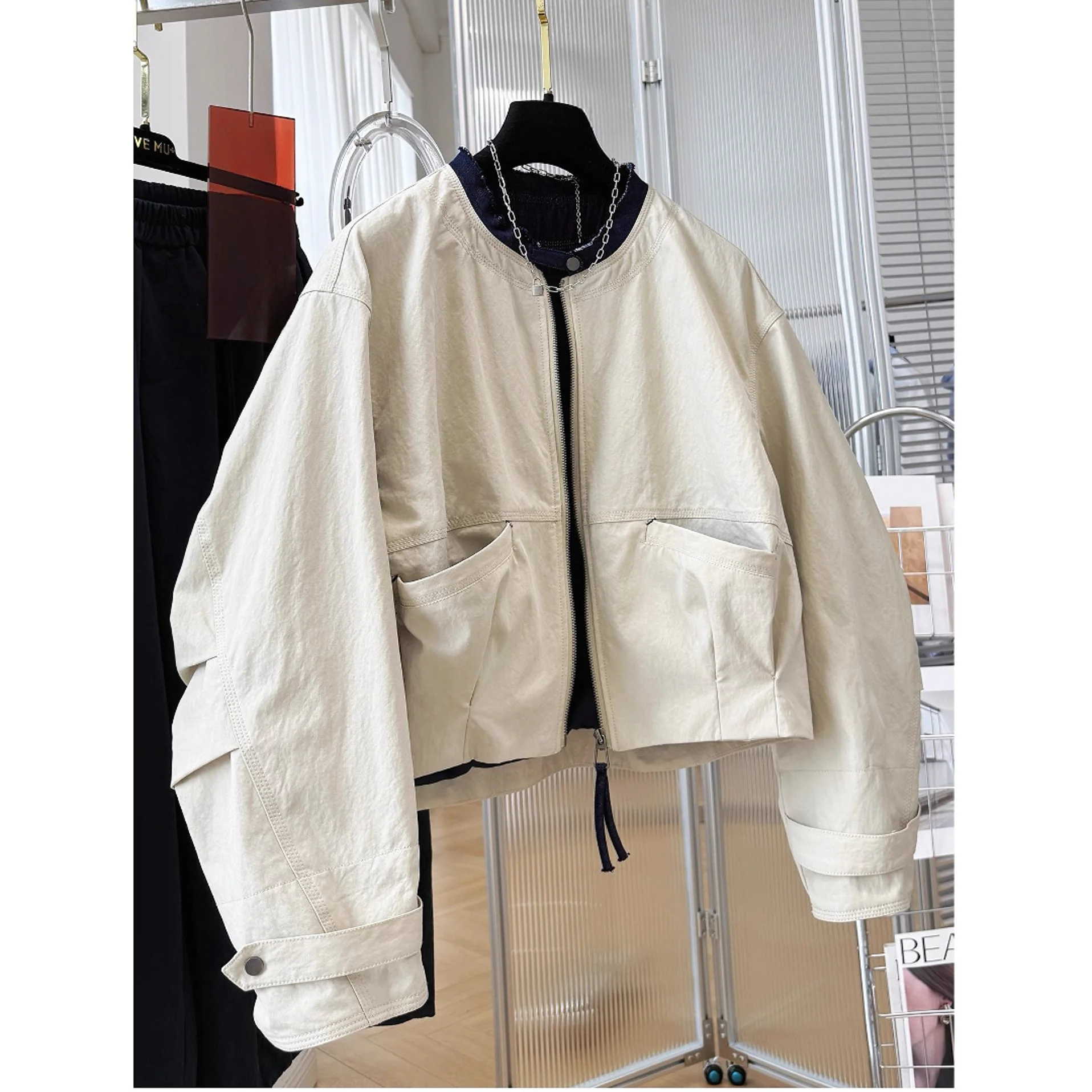 European Spring and Autumn New Women's Jacket Windproof Short Commuter Casual Top