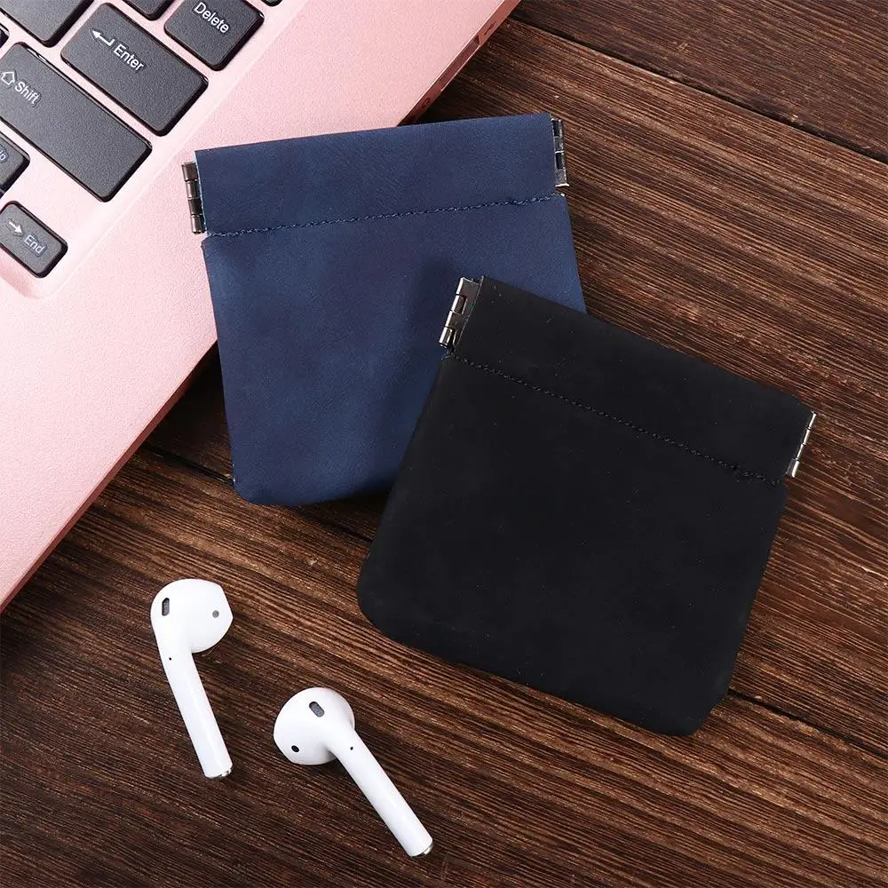 Estuche para monedas, bolsa pequeña para cambio de dinero, almacenamiento de auriculares, organizador de Cable de datos USB, tarjeta de memoria