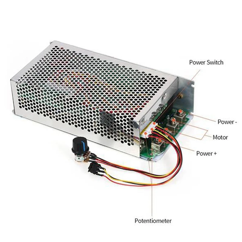 DC 10V-50V 5000W 200A DC regolatore di velocità regolabile regolatore PWM controllo reversibile