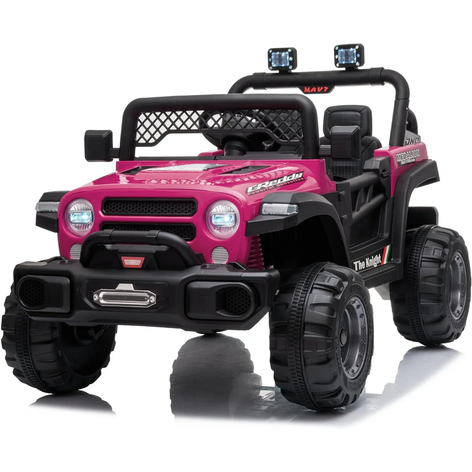 Voiture jouet électrique pour enfants 12V, 2 places, pour tout-petits et enfants, avec télécommande, alimentée par batterie, musique, lumières LED