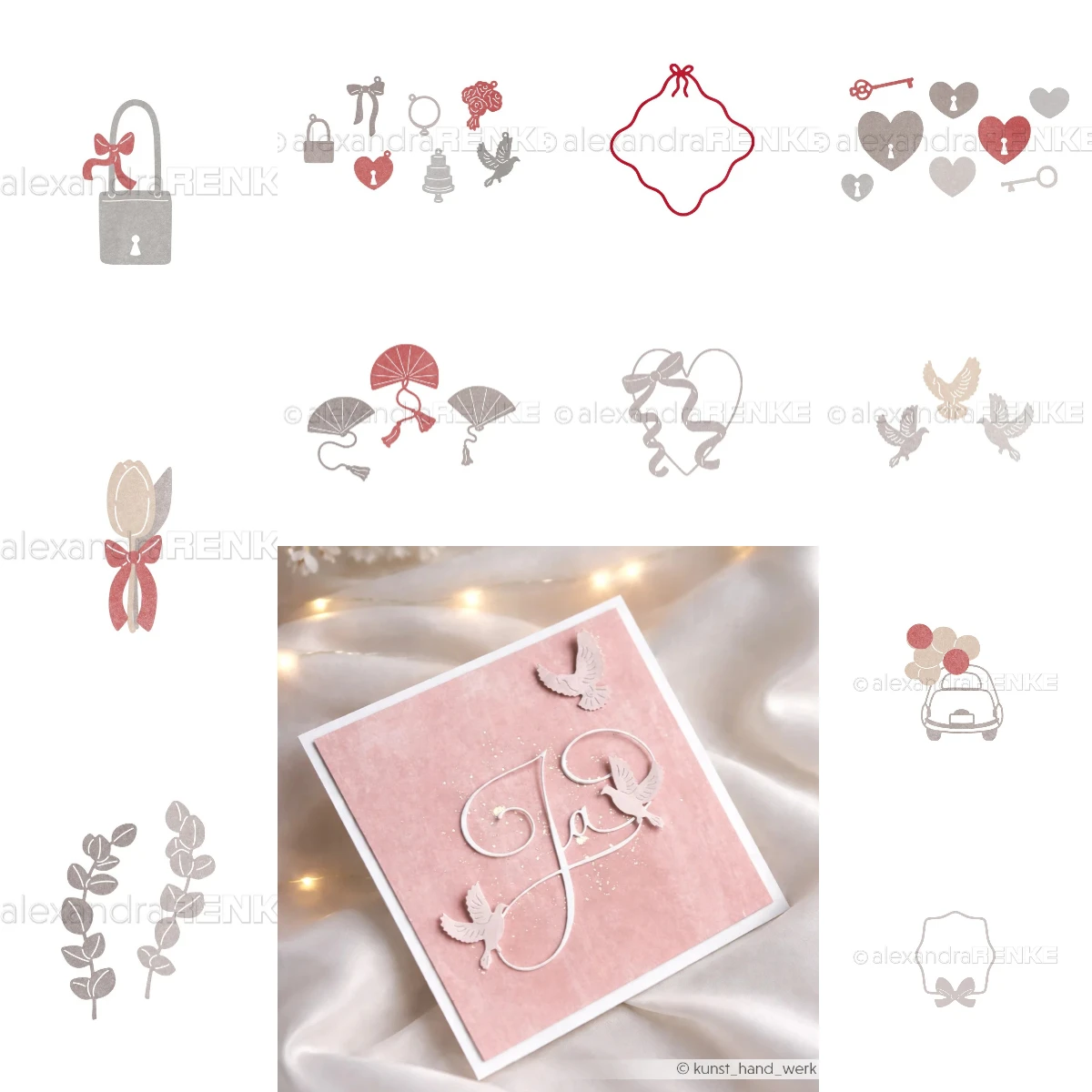Tulip and Love and Fans 2026 New Metal Cutting Dies For Scrapbook Diary Decoration Embossing Template DIY Greeting Card Handmade