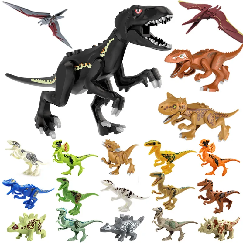 MINI Dinosaur Building Blocks Tyrannosaurus Rex Jurrassic Park Dinosaur Figures Compatible Bricks Model Toys For Children MINI