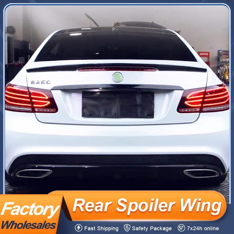 

For Mercedes Benz E Class W207 Coupe 2 Door 2009-2016 Rear Trunk Lid Car Spoiler Wing Black Carbon Color Exterior Accessories