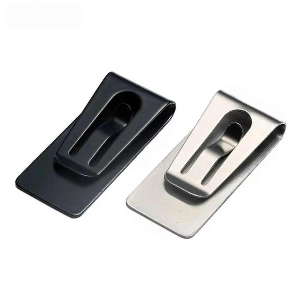 Front Pocket Wallet Money Clip Slim Profile Metal Stationery Ticket Holder Precision Fit Single Piece Construction