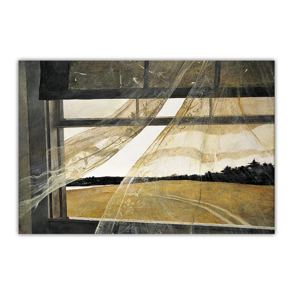 سيتون أندرو وايث 《رياح من البحر》 لوحة زيتية قماشية عمل فني ملصق صورة جدار ديكور خلفية ديكور المنزل الداخلي