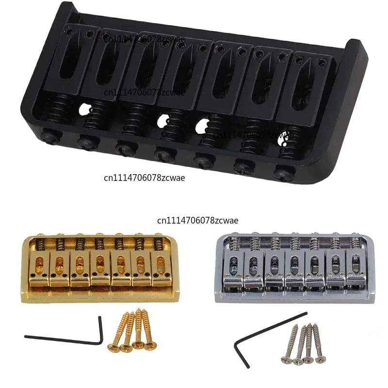 for 1pcs 7 String  Electric Guitar  Bridge  with Screws Wrench Guitar Parts & Accessories  Black/Gold/Silver