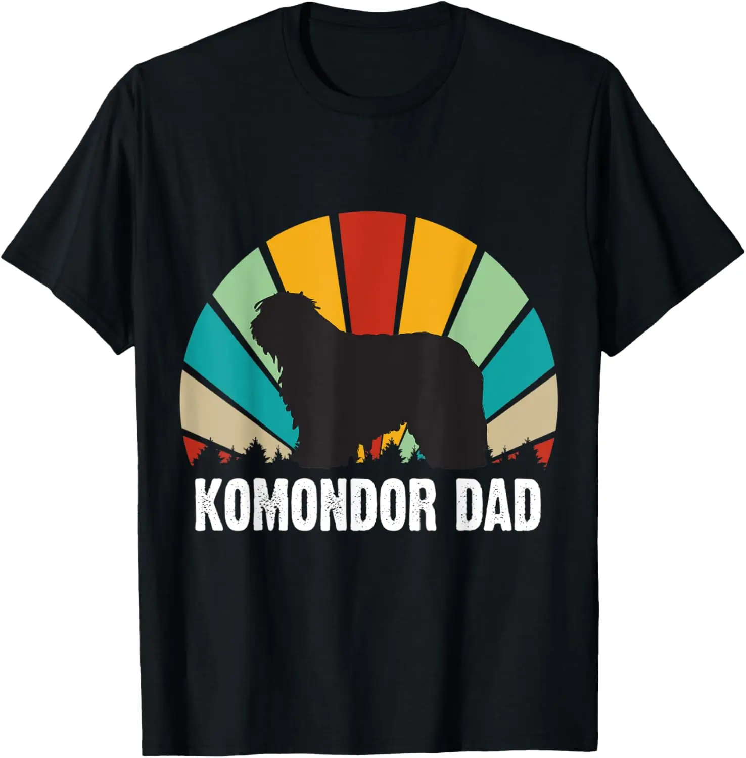 Divertido regalo retro del día del padre de Komondor - Camiseta de regalo de papá Komondor