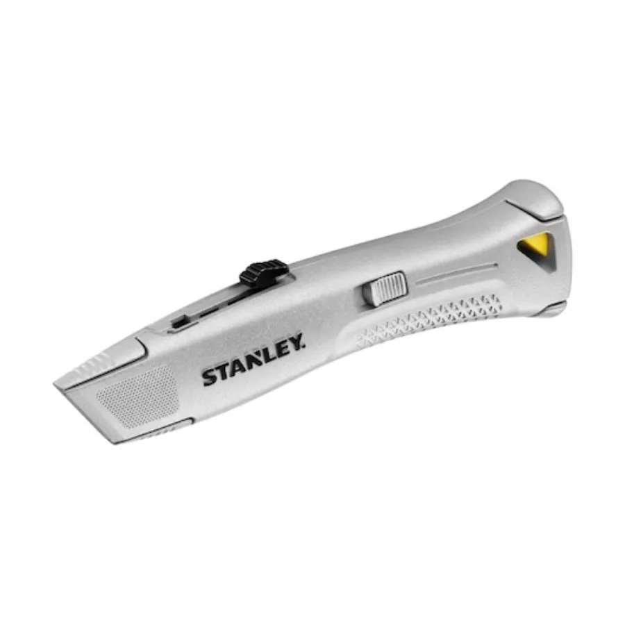 Cuchillo Profesional Stanley FatMax de Alta Resistencia, 170 mm, Plateado, Apertura con una Mano, Herramienta de Corte Profesional FMHT10505-0