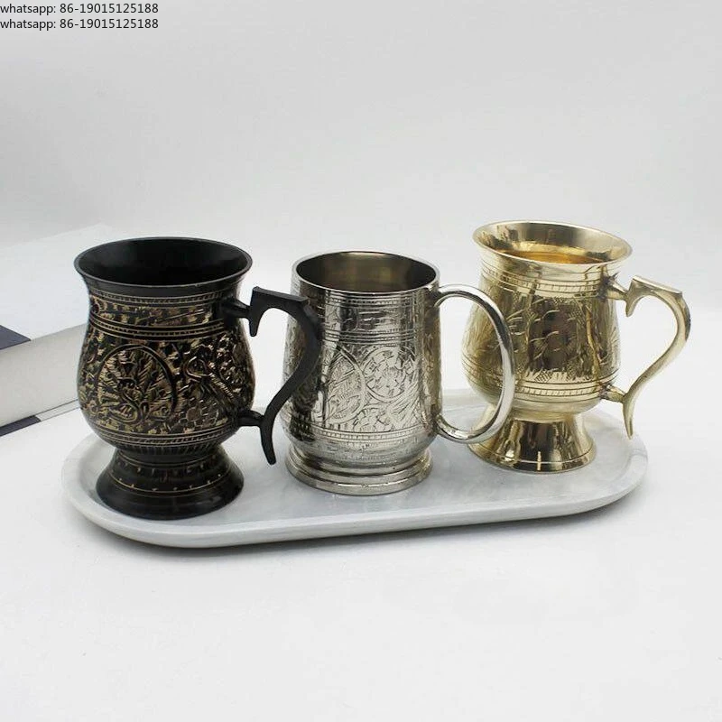 

Brass mugs, Southeast Asian court feng shui cups, Tibetan milk tea cups, restaurant home hotel cups