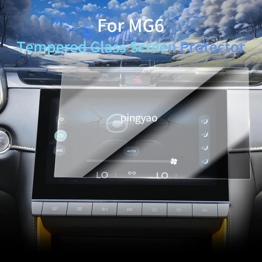 Car Sticker Screen Protector Navigation Display Tempered Glass Protective Film Car Accessories Vehicle For Noble Lord MG6 2023