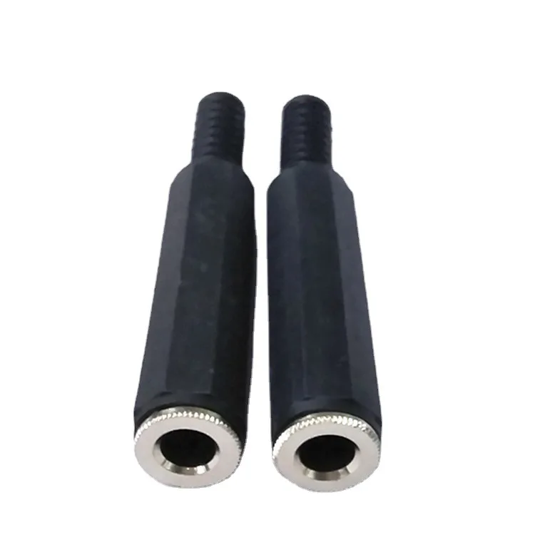 Conector de soldadura de audio y vídeo, conector hembra de tres núcleos con agujero grande de 6,5mm, 10 piezas, 6,35, enchufe de sonido dual, cableado hembra, productos EL