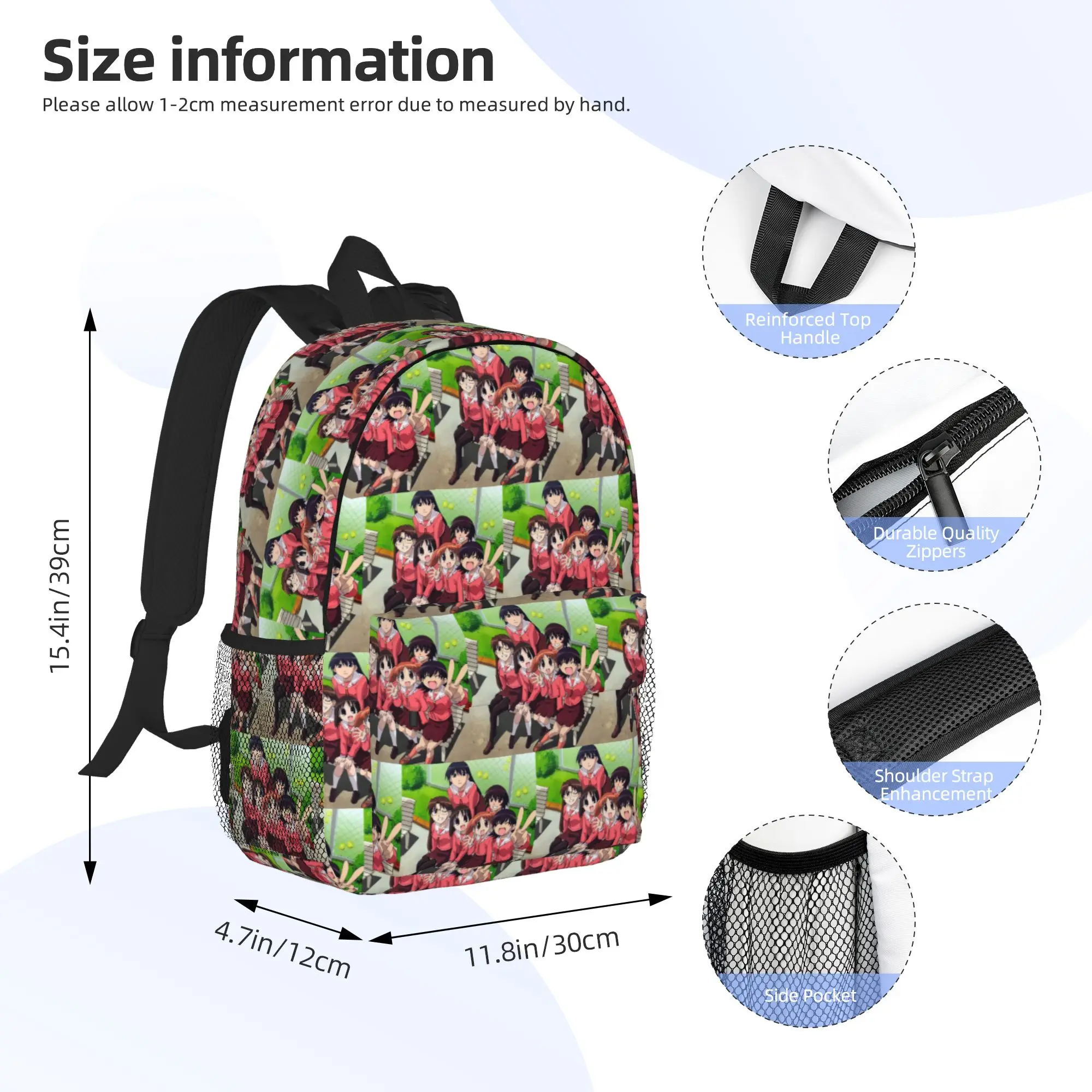 Cute Anime Azumanga Daioh Backpack Hot Sale Daypack Large Capacity Boys Girls BookBag Shoulder Bags for Men Women School Bag