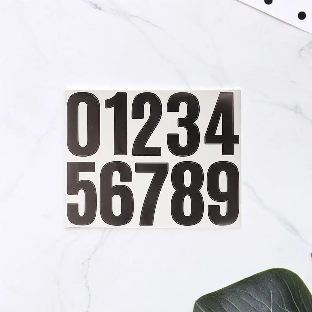

10 Sheets Self Adhesive Number Stickers Clear Large Visibility DIY Home Address Decals for Outdoor Mailbox Door Numbering System