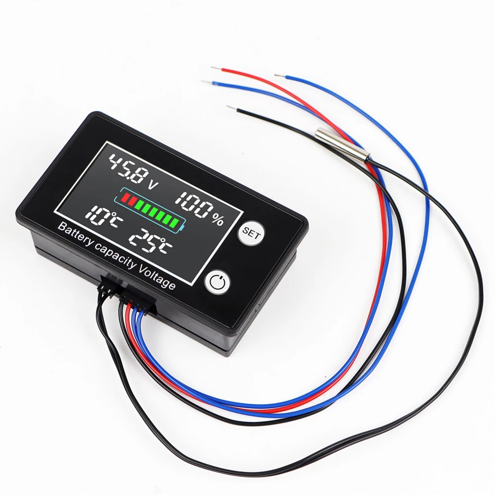 Voltage Meter Battery Meter With Temperature Control Battery Thermostat DC10V-100V LED Screen Equipment Accessories ﻿