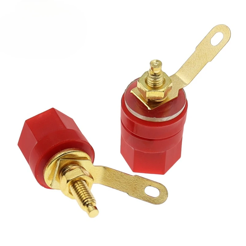 

5PCS Gold Plated Copper Speaker Binding Post, Banana Plug Socket for Speaker Wire, Amplifier Terminal Binding Post