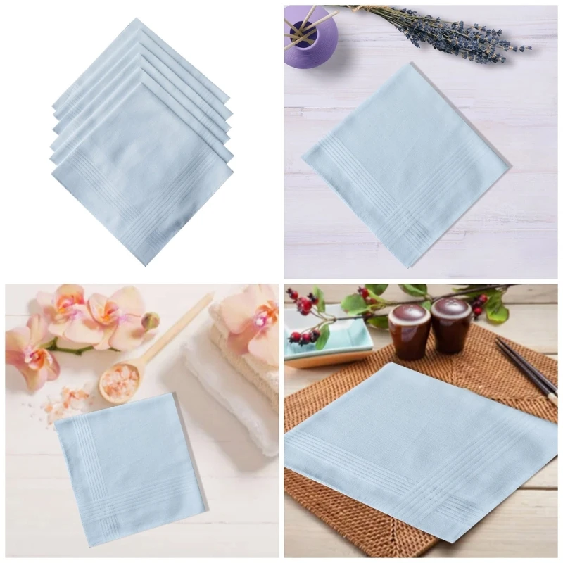 

Square Bandanas Multiuse Handkerchief Pocket Hankie Towel for Adult Sweat Wiping Big Bandanas for Adult Square Pocket