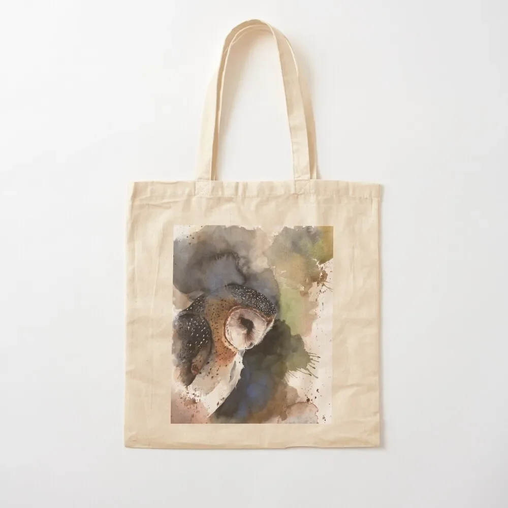 watercolor barn owl Tote Bag Lady bags shopper bags for women supermarket folding bag Portable shopping bag