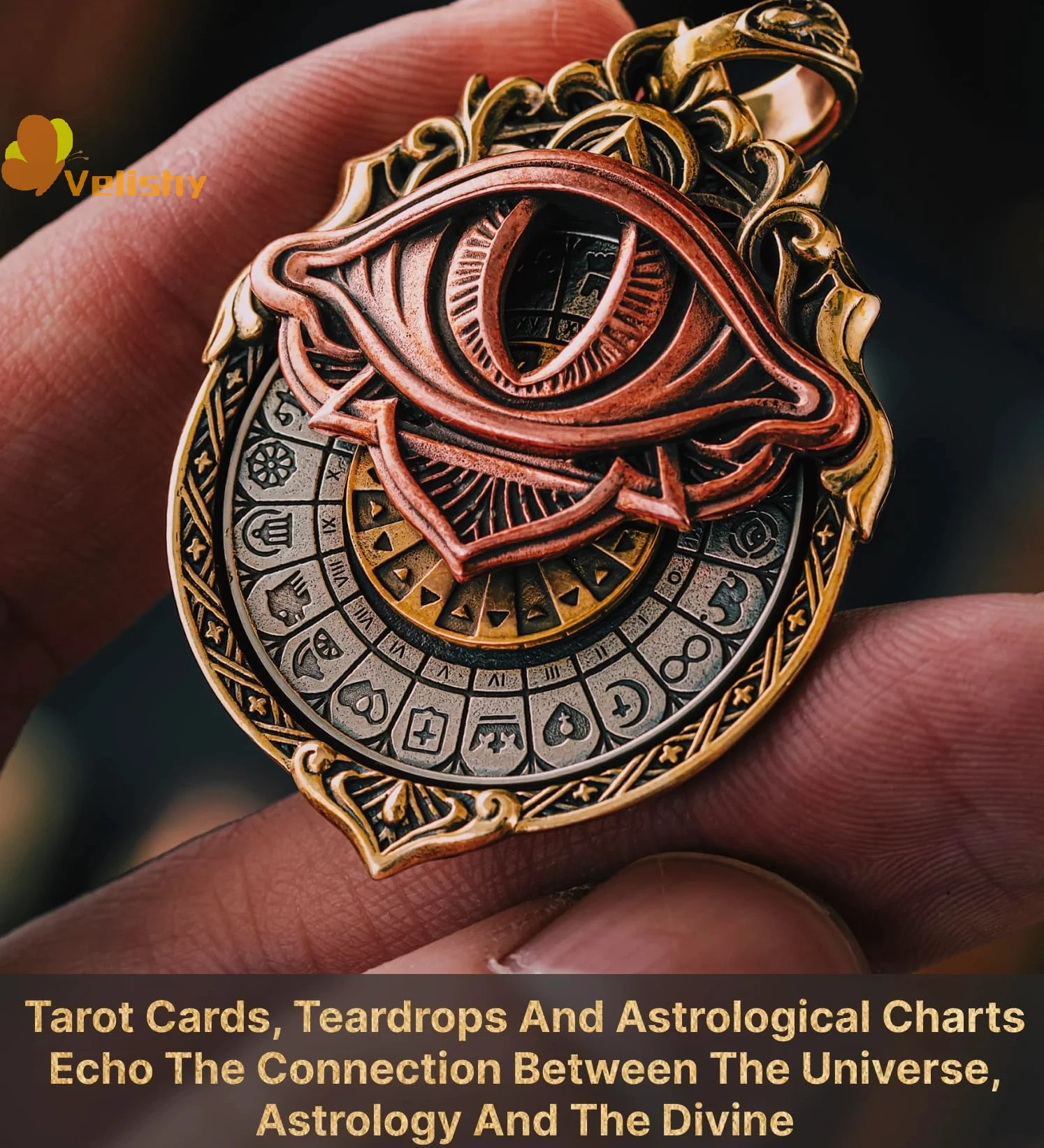 قلادة الرؤية - قلادة العين التي ترى جميعها، هدية مجوهرات التوجيه الروحي للعرافة الغامضة