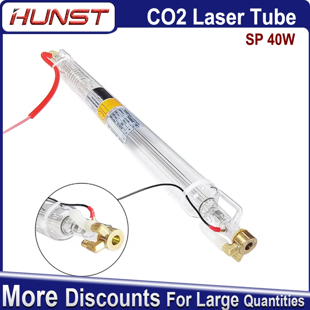 

Лазерная CO2 трубка Hunst SP 40 Вт диаметром 50 мм, Лазерная лампа длиной 700 мм для гравировального станка