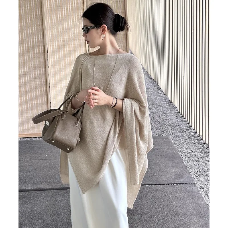 

Thin Irregular Korean Version Sun Shawl Women's Loose Design Feeling Outside with Air-conditioning Blouse Spring and Autumn