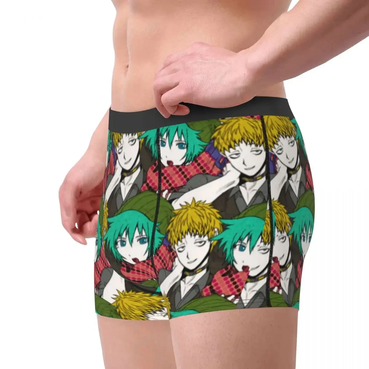 Bóxer Sexy Shin Tsukimi Keiji Shinoji, pantalones cortos, bragas, ropa interior para hombre, calzoncillos de juego de Anime de talla grande