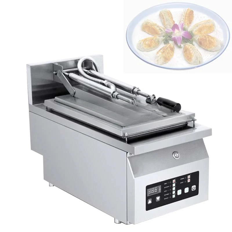 110V 220V Fully Automatic Single Head Double Head CNC Dumpling Frying Machine Steaming Frying