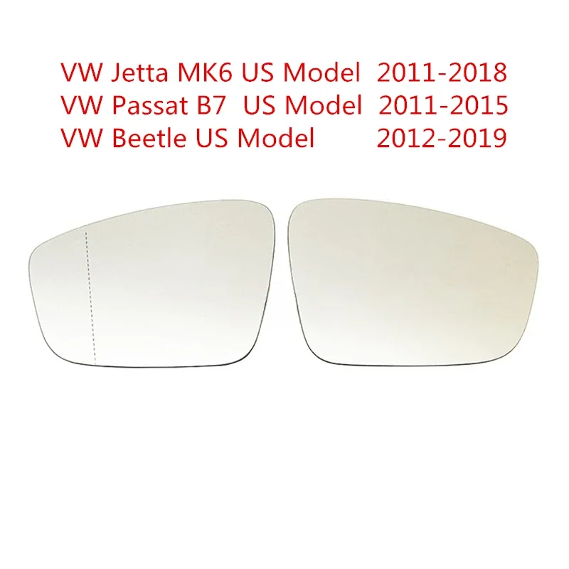 

Зеркальный элемент бокового зеркала (стекло) для VW Jetta MK6 2011-2018, Passat B7 2011-2015, Beetle 2012-2019, аксессуары для зеркал заднего вида (версия для США)