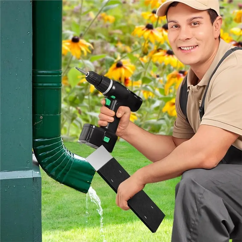 A50I Rain Noise Downspout 2.6 X 11.8 In For Outdoor Sound Reducer Gutter Noise Dampener 4Pcs