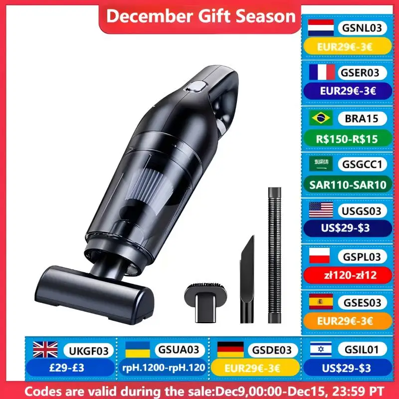 Handheld USB Charging Portable Home Car Wireless Cleaning Vacuum Cleaner, High-power Suitable For Dust And Pet Hair