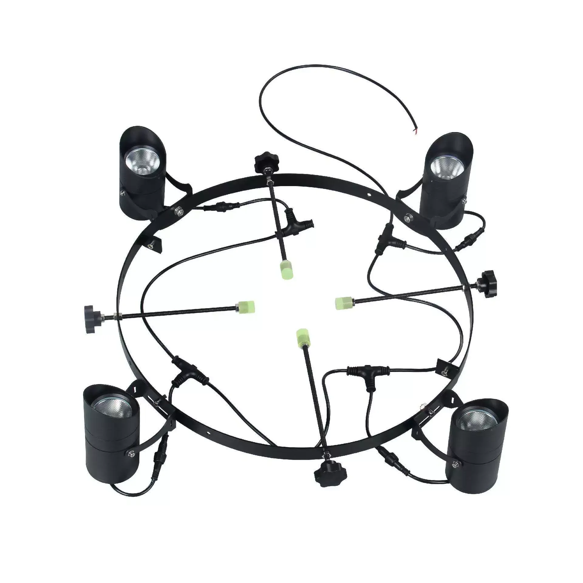 Out Door Coconut Tree Light Decorative Cycle Ring Up and Down Palm Tree Light for Landscape Light