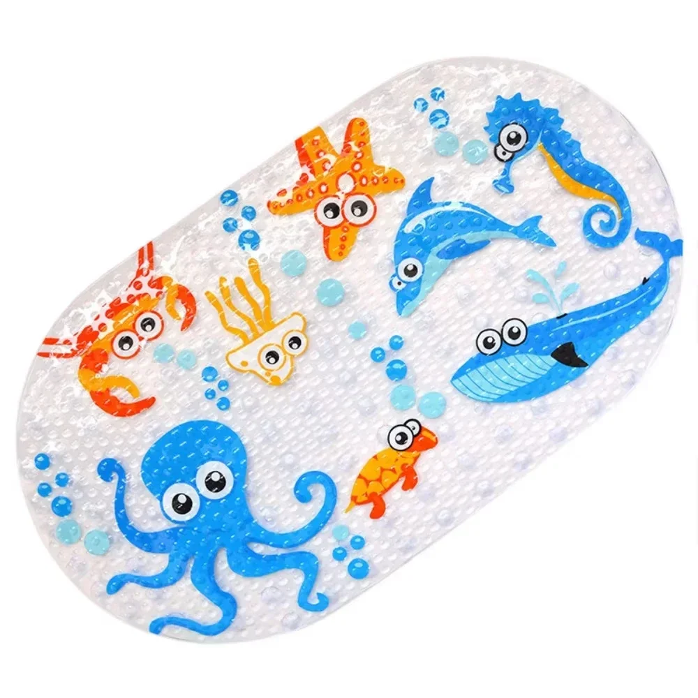 Tapis de bain antidérapant avec ventouses, 38x69cm, 1 pièce, tapis de douche pour salle de bain, baignoire pour enfants, tapis de bain