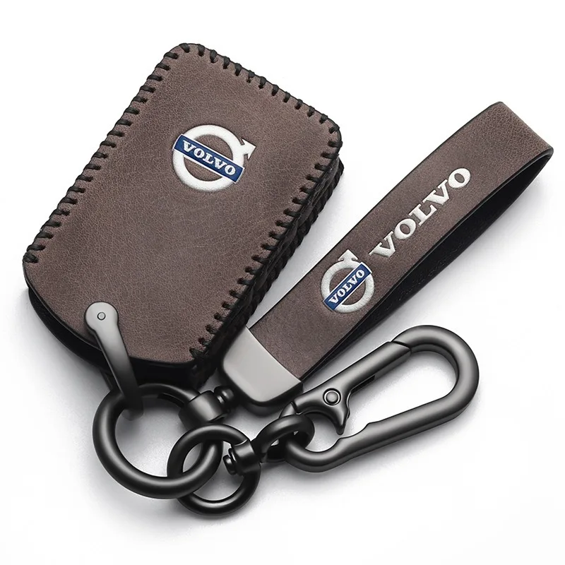 Leather Car Key Case Cover Shell Holder Protector For Volvo XC60 XC40 XC90 S90 V60 S60 V90 C40 Polestar 1 Polestar 2 Accessories