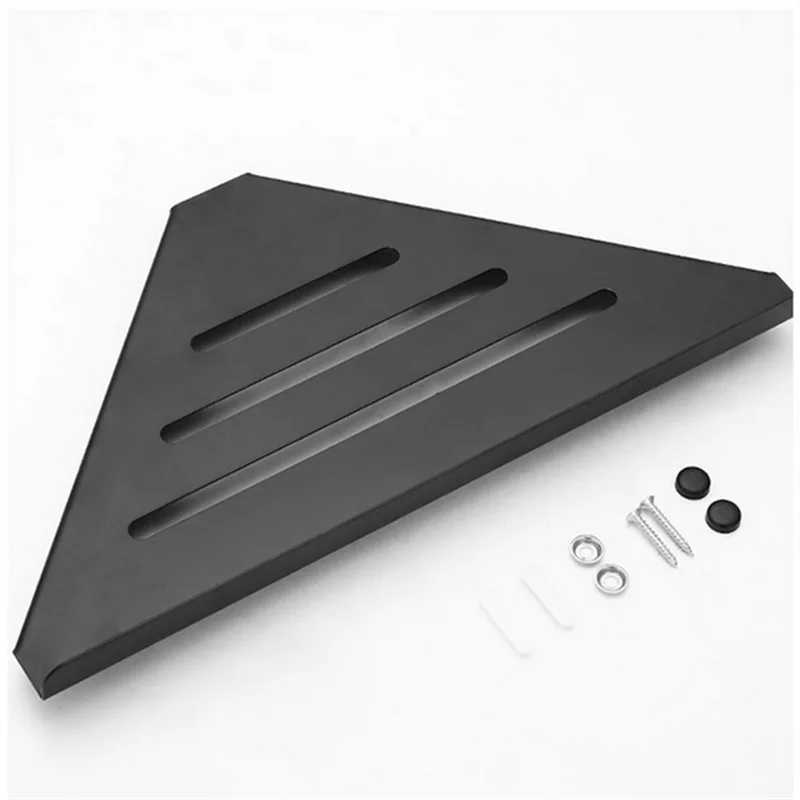 1Pcs Bathroom Corner Shelf Single Layer Stainless Steel Bathroom Shelf Wall Mounted Shower Storage Bathroom Accessories