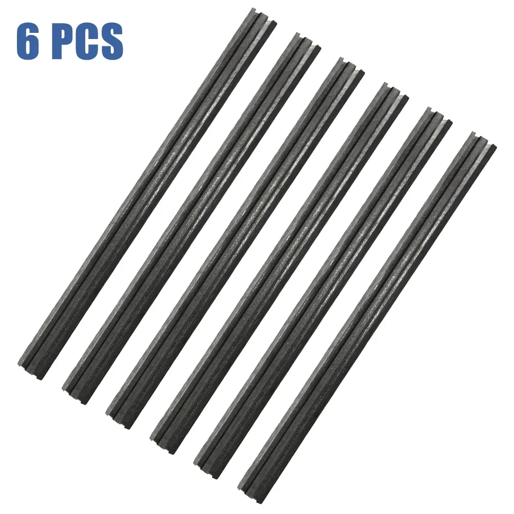 Reversible Woodworking Planer Blades, 82x5 5x1mm, Carbon Steel Material, Pack Of 6 For Mechanical Electric Planer