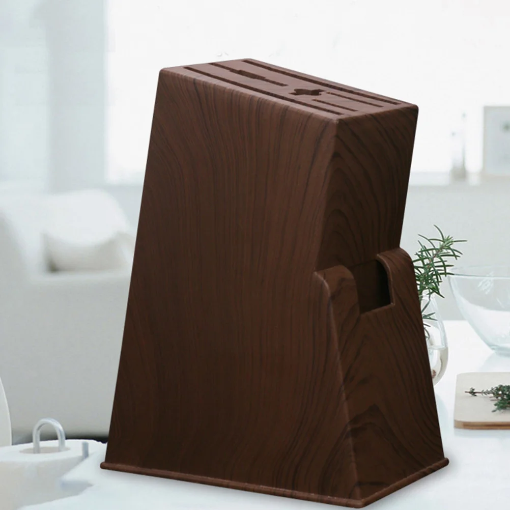 

House Knife Holder Household Rack Kitchen Cutting Tool Water Proof Storage Container Brown Home Shelf Woman