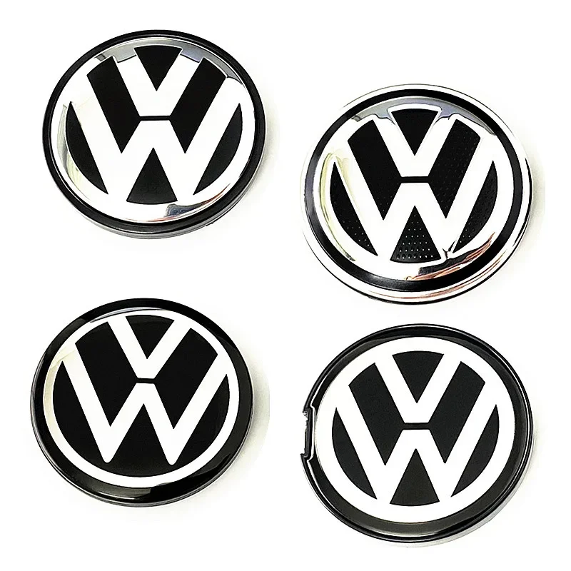 40 Pcs 1J0 6N0 6C0 6CD Car Wheel Center Caps Rim Hub Cover Hubcap Dust-Proof Badge Emblem Logo Accessories For New VW 56mm 55mm