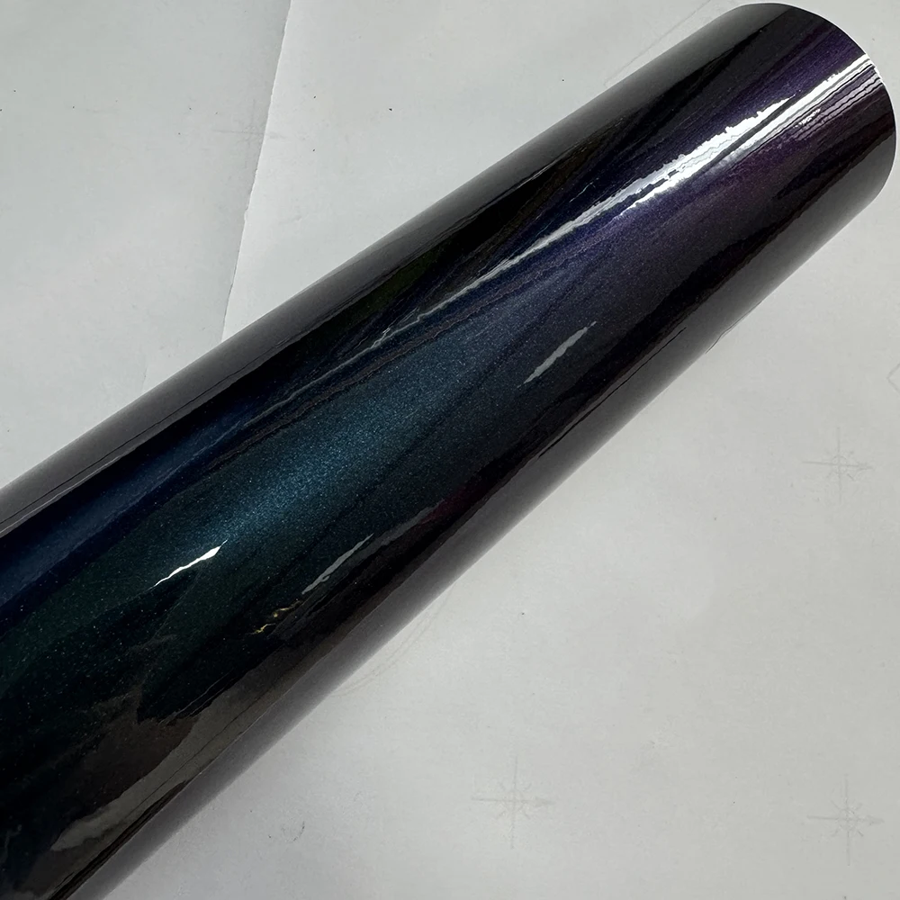 

Chameleon Blue to Purple Car Wrap Vinyl Magic Color Change Self Adhesive Film Air Release Liner DIY Vehicle Sticker and Decal