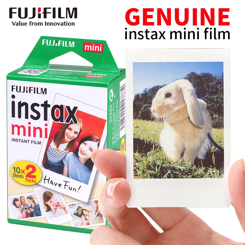 ฟิล์มฟูจิฟิล์ม Instax ขนาดเล็ก10-100แผ่นรูปถ่าย3นิ้วสำหรับ Fujifilm Instax Mini 11 9 8 7S 70