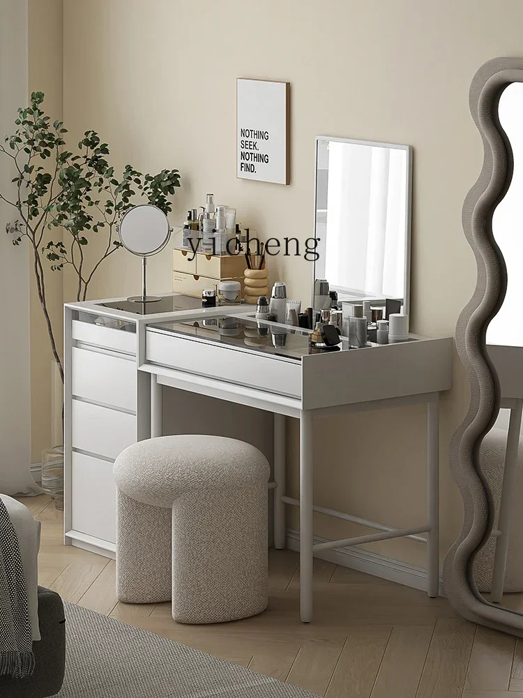 TQH Italian minimalist dressing table, solid wood dressing table, bedroom modern minimalist storage cabinet dressing table
