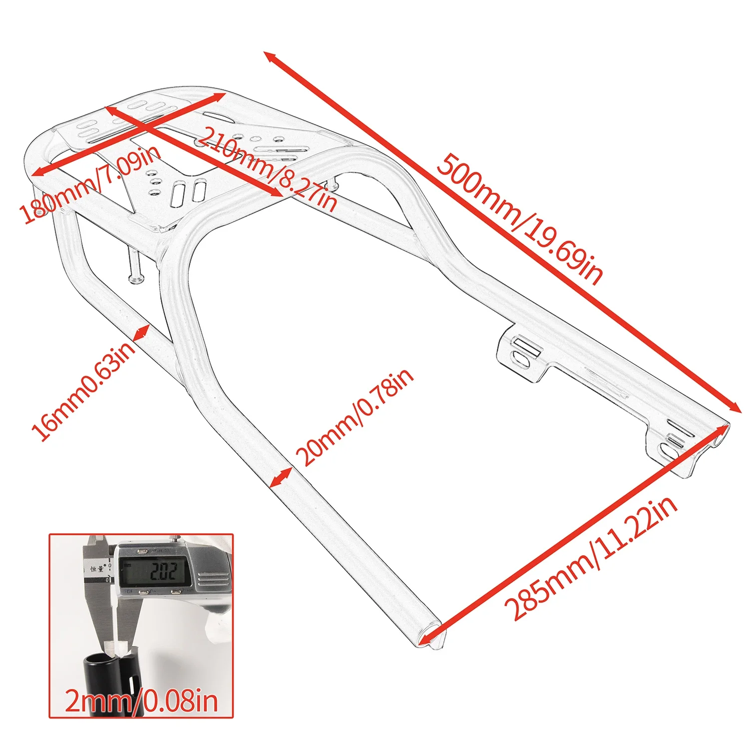 Rear Rack Tail Bracket Luggage Rack Modification Parts Fit  Speed 400 2024-2025 Convert to Scrambler 400X