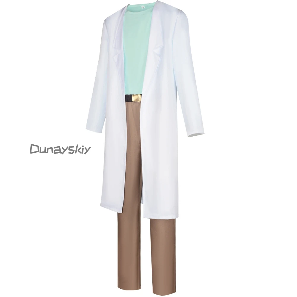 Genius scientifiques Rick Cosplay Anime Costume uniforme tenues Halloween carnaval Costume pour hommes enfant